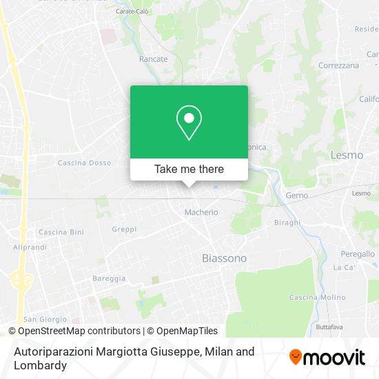 Autoriparazioni Margiotta Giuseppe map