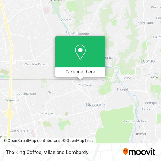 The King Coffee map
