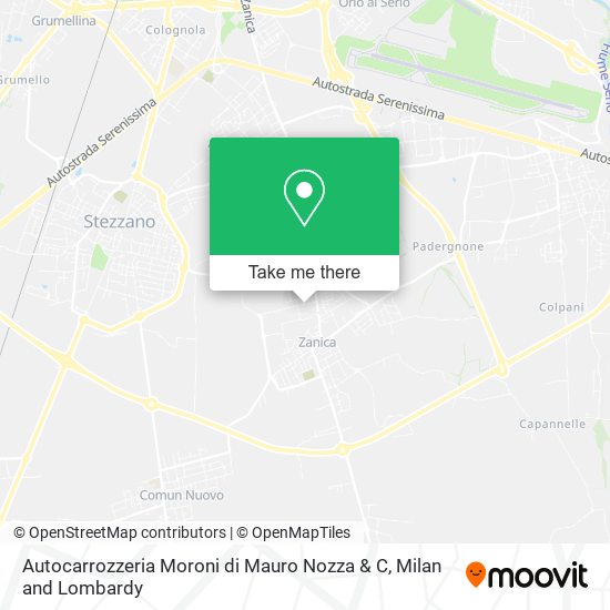 Autocarrozzeria Moroni di Mauro Nozza & C map