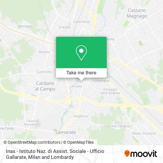 Inas - Istituto Naz. di Assist. Sociale - Ufficio Gallarate map
