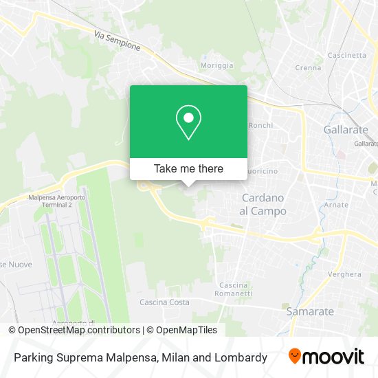 Parking Suprema Malpensa map