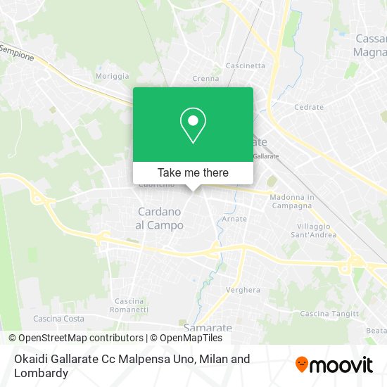 Okaidi Gallarate Cc Malpensa Uno map