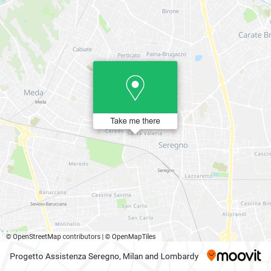 Progetto Assistenza Seregno map