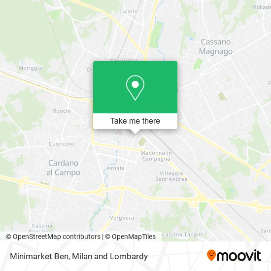 Minimarket Ben map