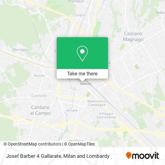 Josef Barber 4 Gallarate map