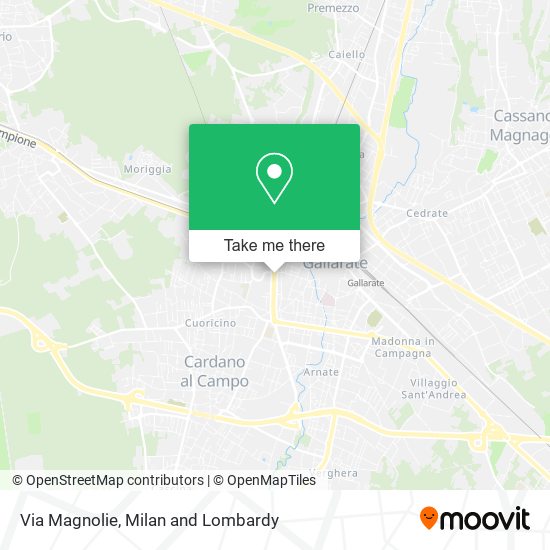 Via Magnolie map