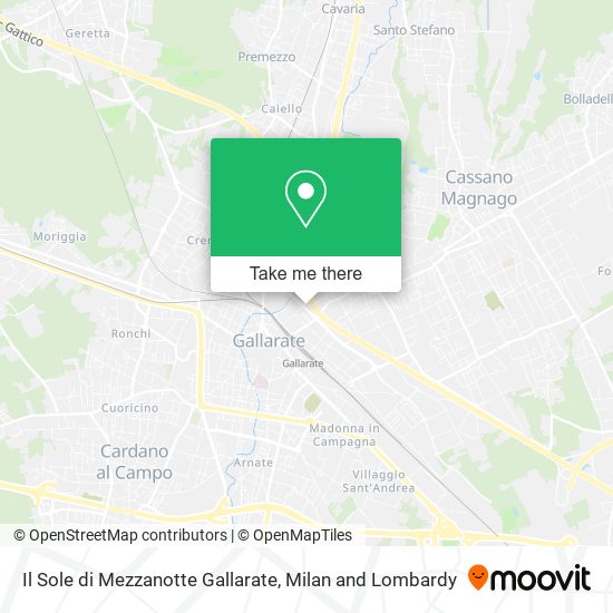 Il Sole di Mezzanotte Gallarate map