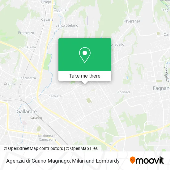 Agenzia di Caano Magnago map