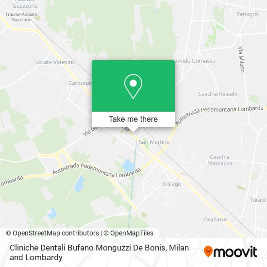 Cliniche Dentali Bufano Monguzzi De Bonis map