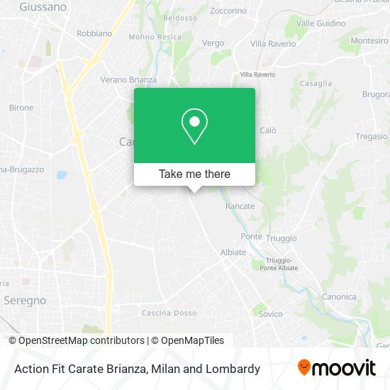 Action Fit Carate Brianza map