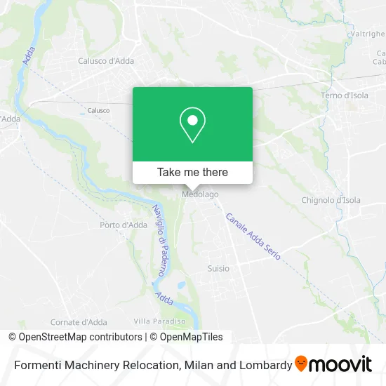 Formenti Machinery Relocation map