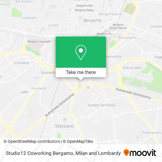 Studio12 Coworking Bergamo map