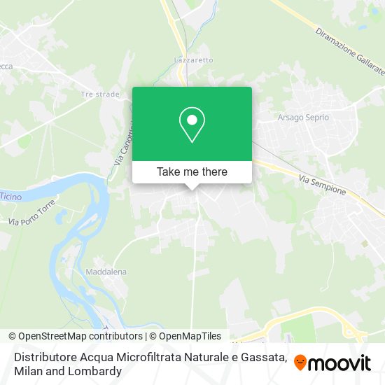 Distributore Acqua Microfiltrata Naturale e Gassata map