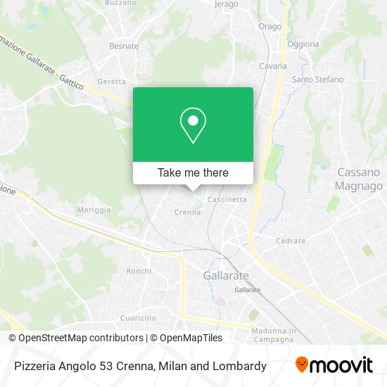 Pizzeria Angolo 53 Crenna map