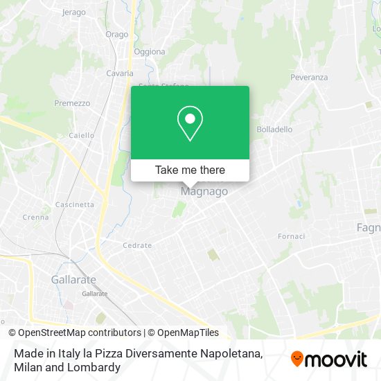 Made in Italy la Pizza Diversamente Napoletana map