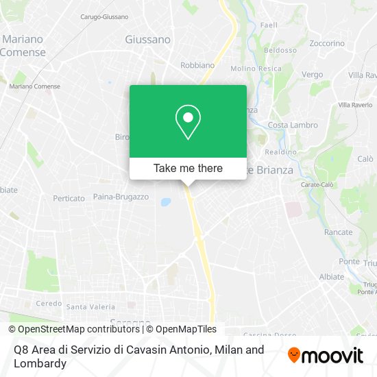 Q8 Area di Servizio di Cavasin Antonio map