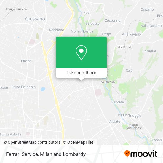 Ferrari Service map