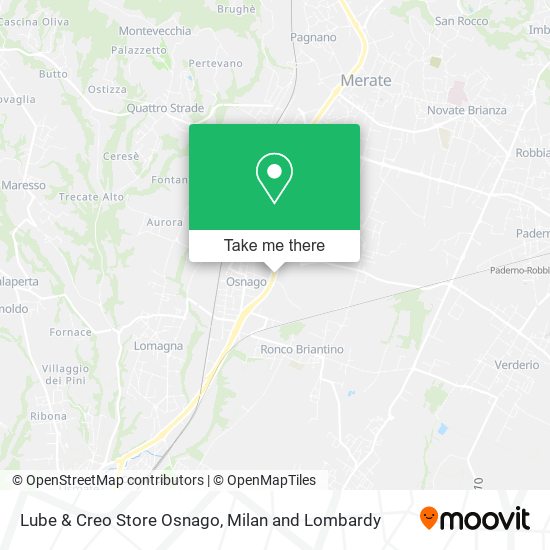 Lube & Creo Store Osnago map