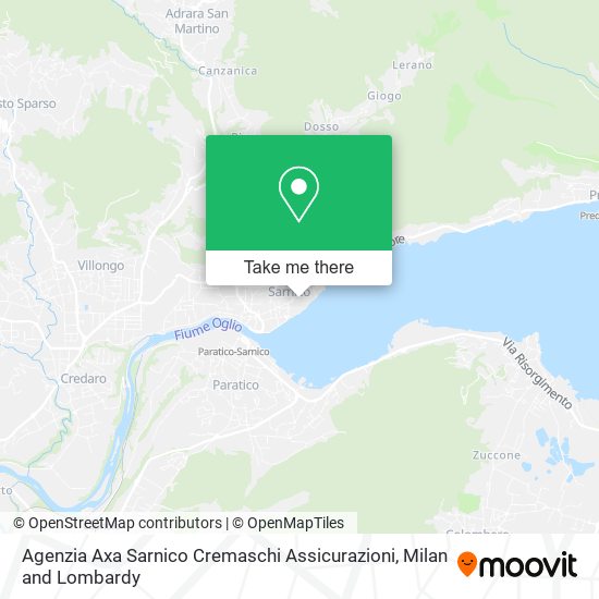 Agenzia Axa Sarnico Cremaschi Assicurazioni map