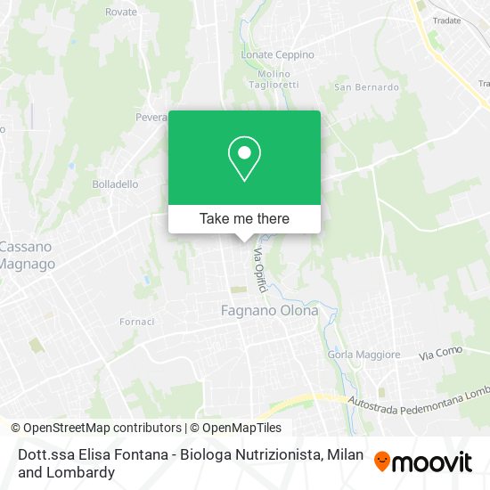 Dott.ssa Elisa Fontana - Biologa Nutrizionista map