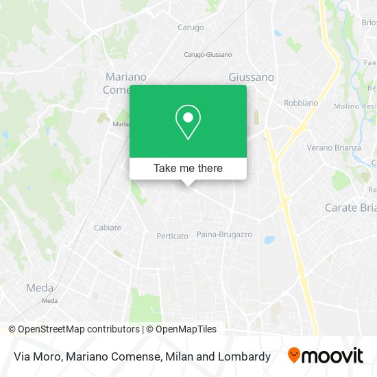 Via Moro, Mariano Comense map
