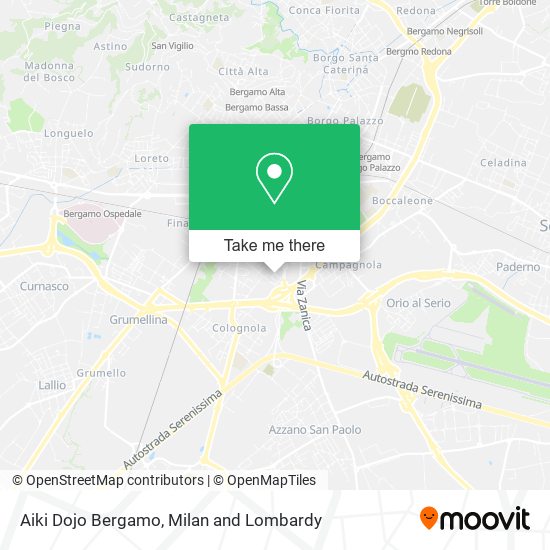 Aiki Dojo Bergamo map