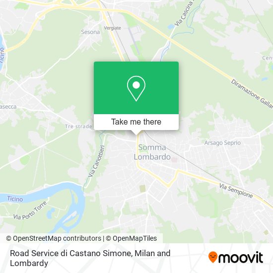 Road Service di Castano Simone map