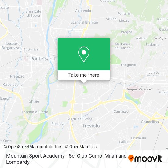 Mountain Sport Academy - Sci Club Curno map