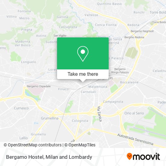 Bergamo Hostel map