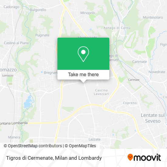 Tigros di Cermenate map