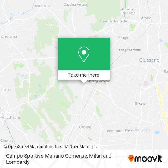 Campo Sportivo Mariano Comense map