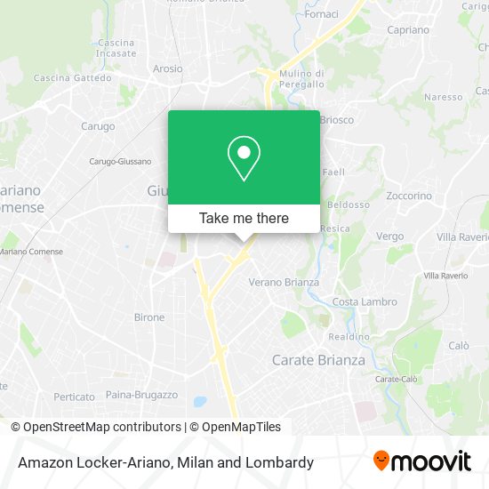 Amazon Locker-Ariano map