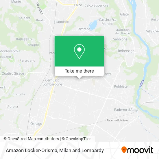 Amazon Locker-Orisma map