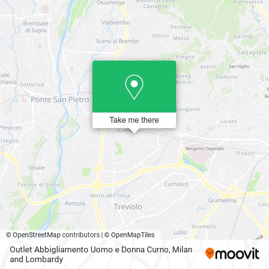Outlet Abbigliamento Uomo e Donna Curno map