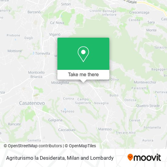 Agriturismo la Desiderata map