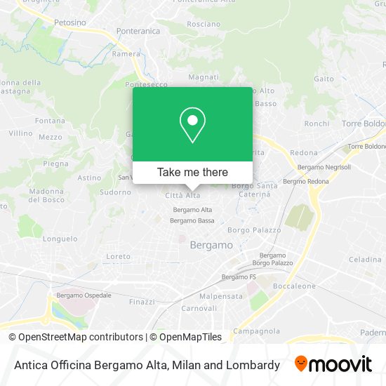 Antica Officina Bergamo Alta map