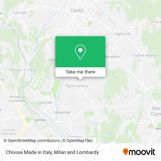 Choose Made in Italy map