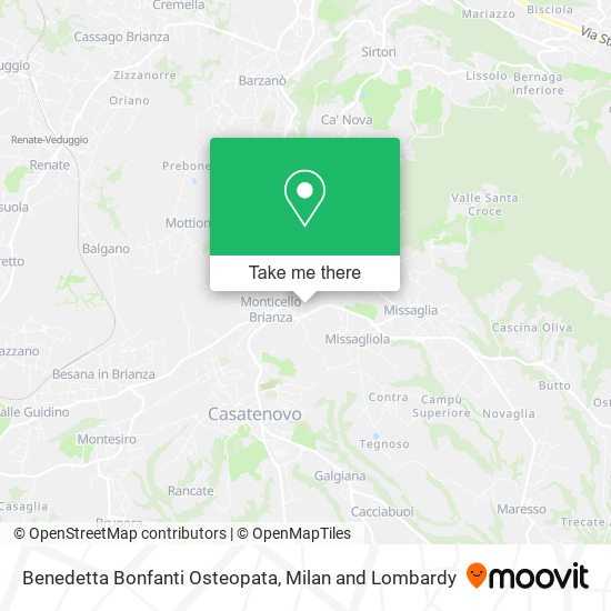 Benedetta Bonfanti Osteopata map