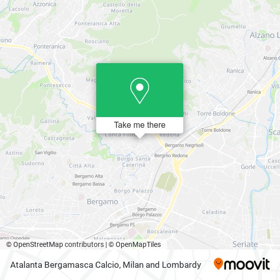 Atalanta Bergamasca Calcio map