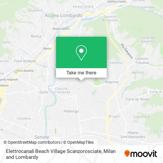 Elettrocanali Beach Village Scanzorosciate map