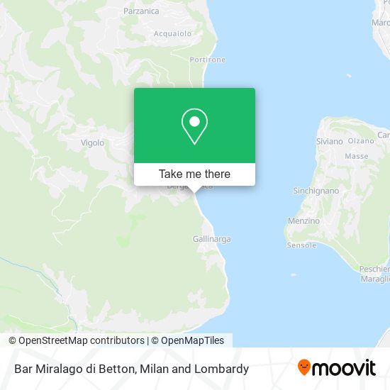 Bar Miralago di Betton map