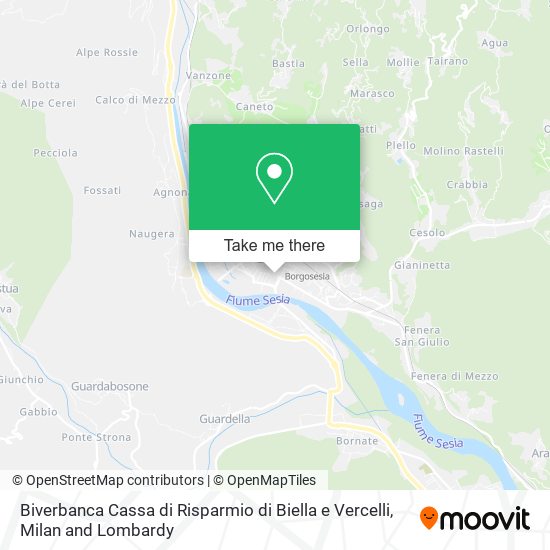 Biverbanca Cassa di Risparmio di Biella e Vercelli map