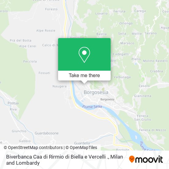 Biverbanca Caa di Rirmio di Biella e Vercelli . map