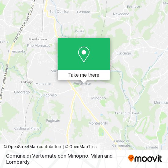 Comune di Vertemate con Minoprio map