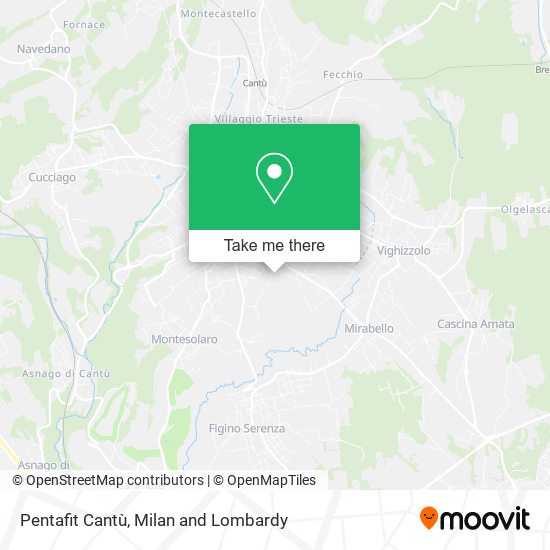 Pentafit Cantù map