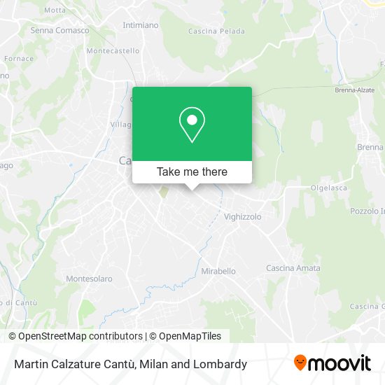 Martin Calzature Cantù map
