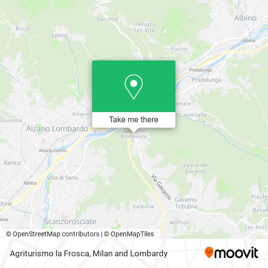 Agriturismo la Frosca map