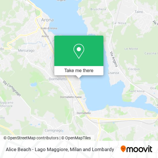 Alice Beach - Lago Maggiore map