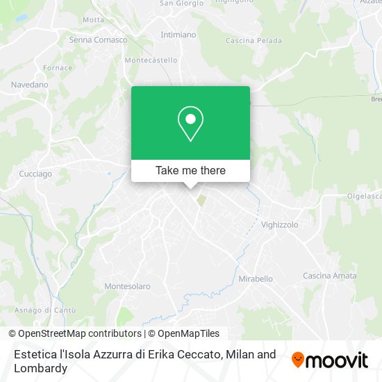 Estetica l'Isola Azzurra di Erika Ceccato map