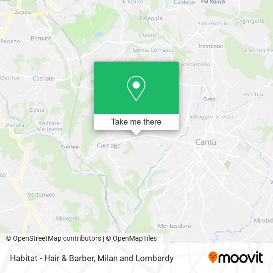 Habitat - Hair & Barber map